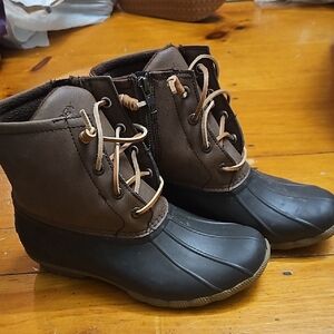 Brown and Black Women's Duck Boots